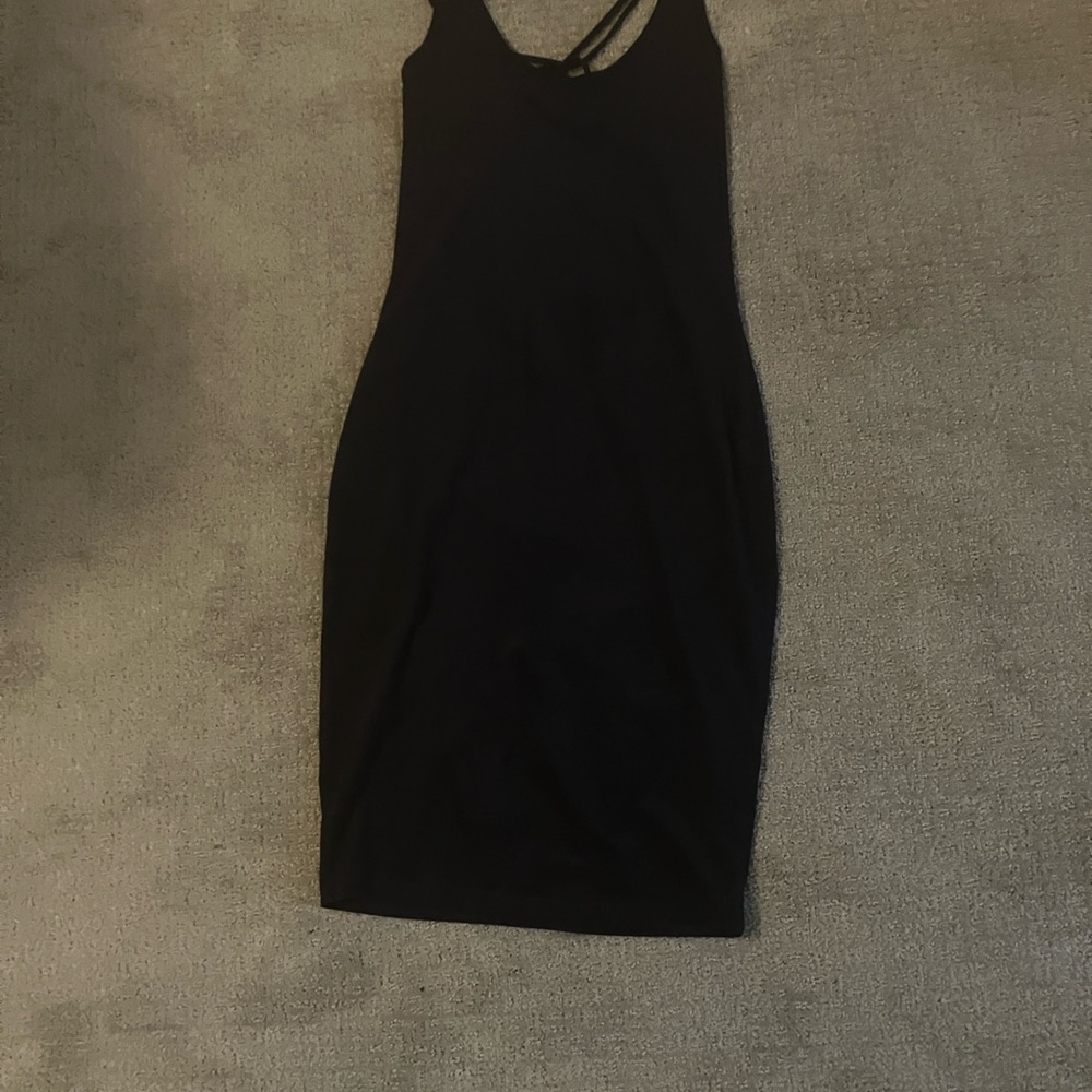 Chic 2000s Navy Backless Dress